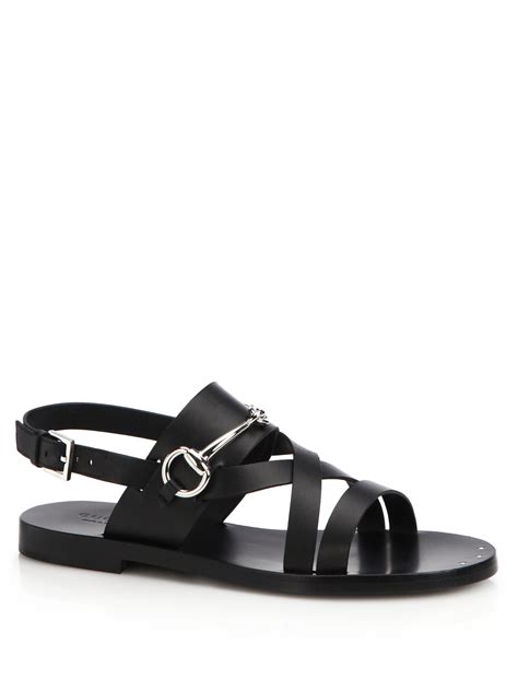 gucci leather sandals|gucci juliette strappy flat sandals.